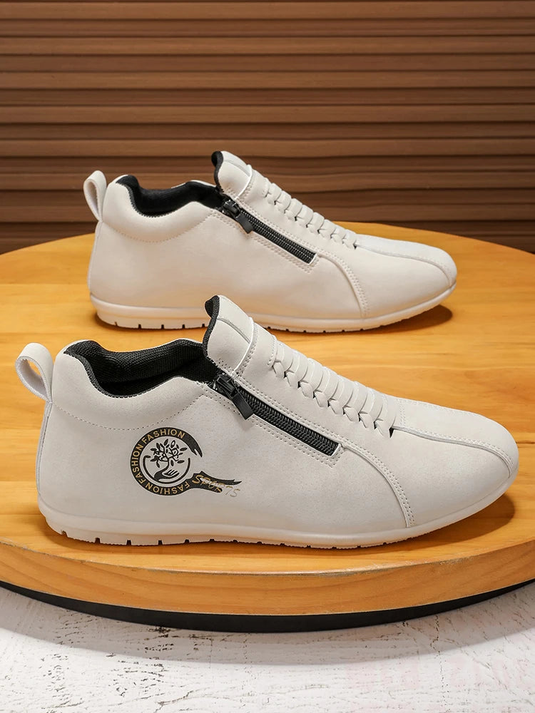 Men's Lightweight Casual Shoes Outdoor Entertainment Skateboarding Daily Walking Driving Shoes Comfortable Breathable Slip-On