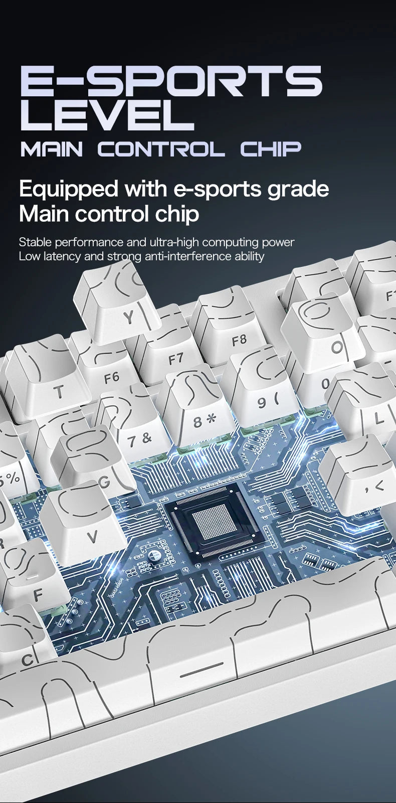 Attack Shark R82HE Wired RGB Magnetic Switch Keyboard, 256K Scan Sampling Rate, Accuracy 8K Return Rate