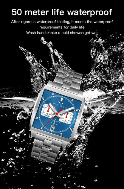 Men's Watches 2025 New Hot Luxury Quartz Wrist Watch Japan VK64 Chronograph Trendy Sport Waterproof
