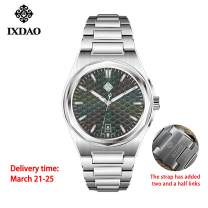 IX&DAO 2025 Novo Relógio Masculino Warrior Automático Mecânico 37mm Movimento Miyota 9015 Safira Aço Inoxidável Impermeável 10Bar BGW