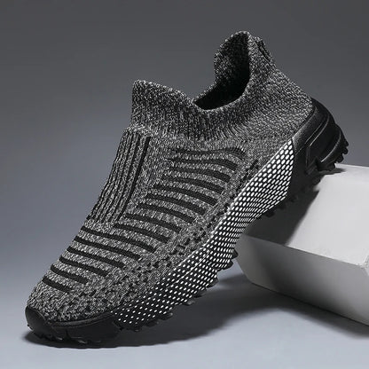 Men Casual Sport Shoes Breathable Lightweight Sneakers Outdoor Mesh Black Running Shoes Athletic Jogging Tenis Walking Shoes