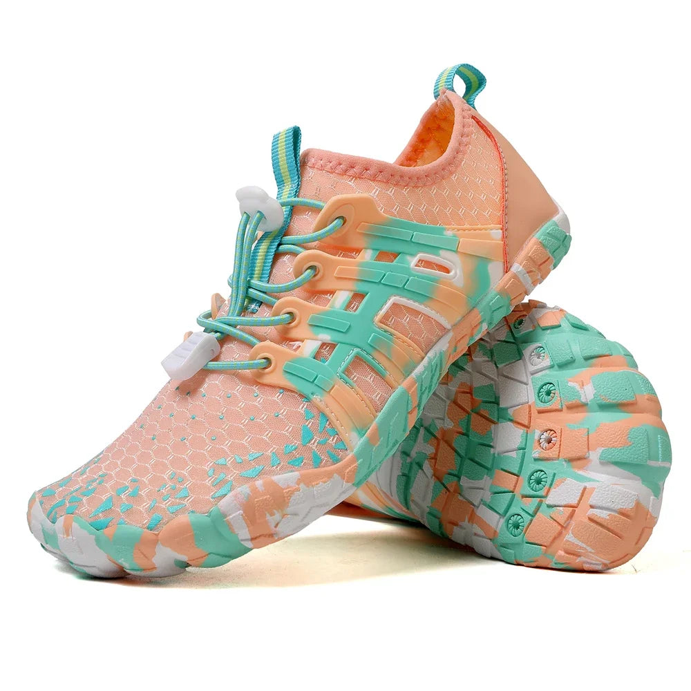 Men Women Water shoes Upstream Wading Swimming Barefoot Five Fingers Aqua Shoes Colorful Beach Seaside Light Unisex Sneakers New