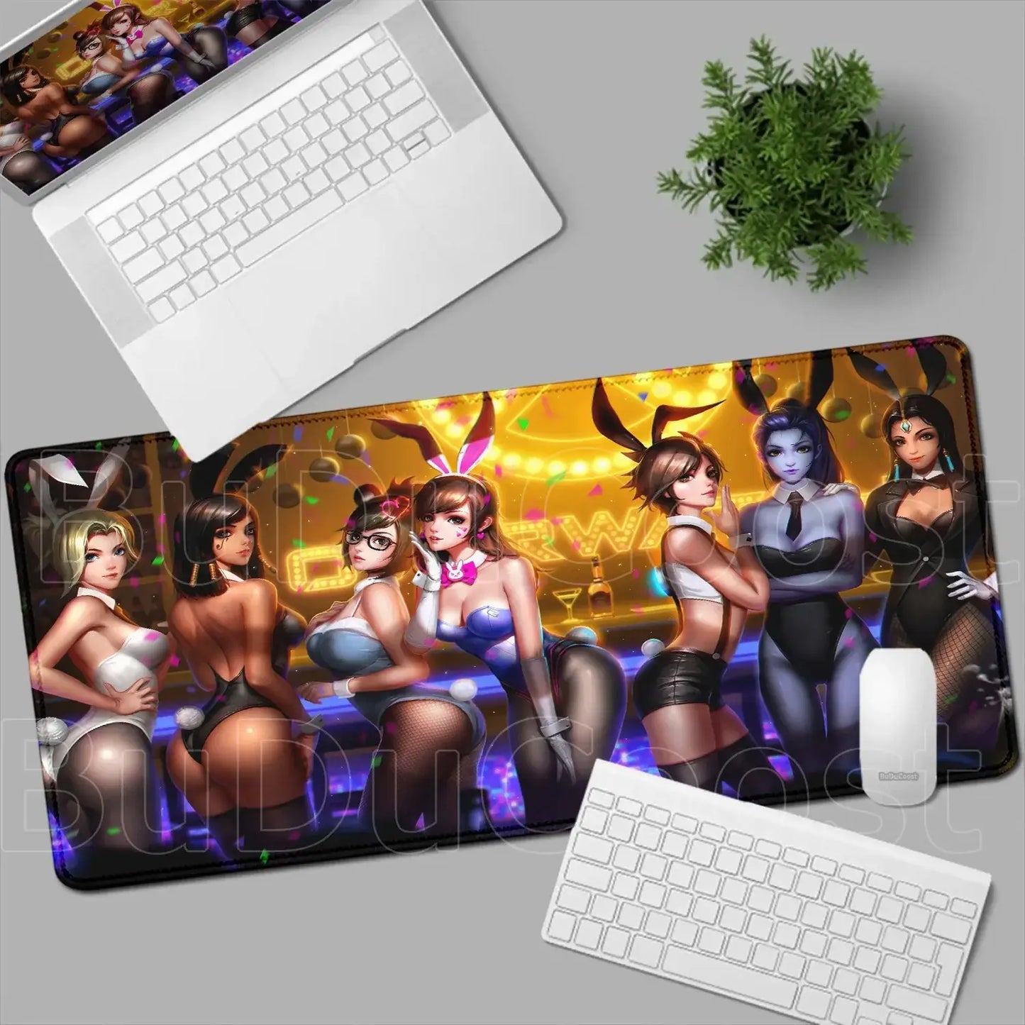 Overwatch Gaming Anime Girl Large XXL Mouse Pad HD Printing Computer Keyboard Mats Laptop Office Rubber Soft Desk Rug 900x400 MM