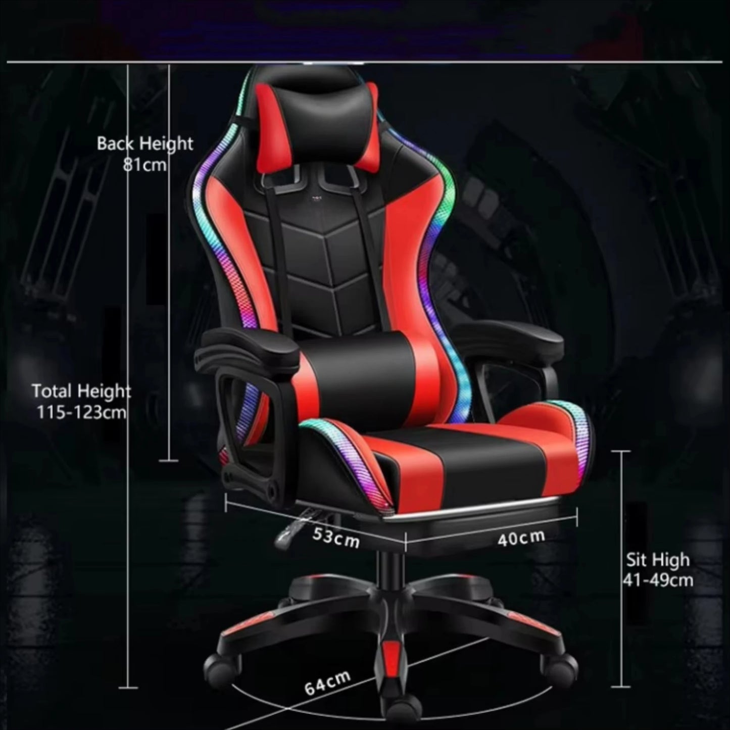 Fast Shipping Gamer Chair Cheap Computer Gaming Chair Computer Adjustable Racing Gaming Chair with RGB and Massage