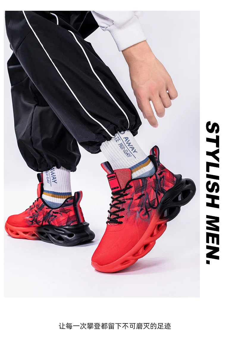 Men Running Shoes Breathable Mesh Sports Shoes Cushion Casual Sneakers Lightweight Comfortable Tennis Shoes﻿ Athletic Footwear