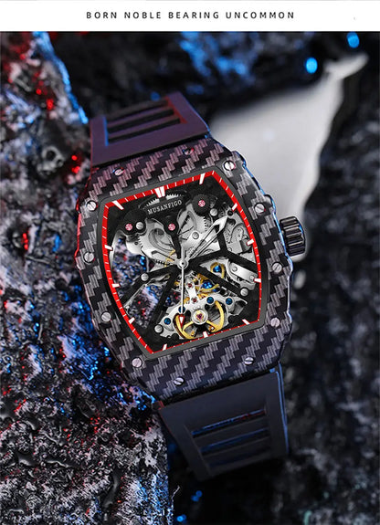Fully automatic skeleton mechanical watch, fashionable personality, luxury hot men's watch, casual business watch