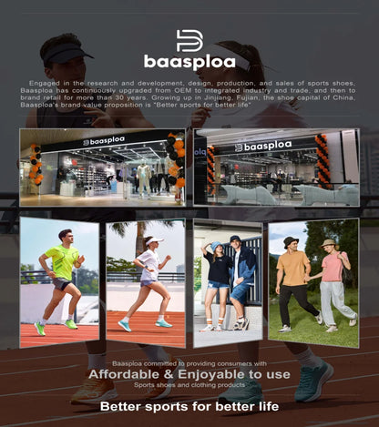 Baasploa Men Hiking Sneakers Brand High Quality Trekking Climbing Shoes Male Rotating Button Luxury Designer Outdoor Sneakers