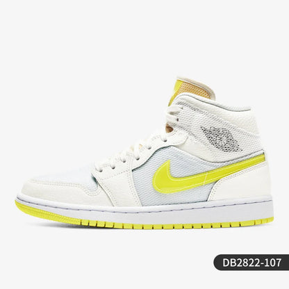 Nike genuine Air Jordan 1 Mid AJ1 Lakers Mid-top Basketball Shoes DB2822-107