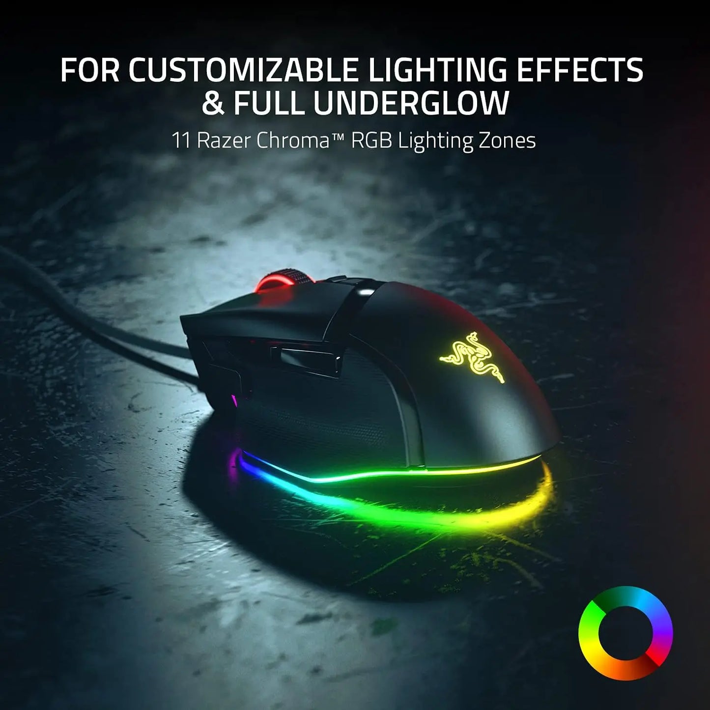 Razer Basilisk V3 Wired Gaming Mouse, 26000 DPI Optical Gaming Mouse with RGB Lighting, 11 Programmable Buttons, Ergonomic Wired Gaming Mouse for PC & Laptop