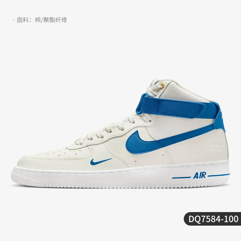 Oryginalne damskie buty skateboardowe Nike Air Force 1 07 Se z wysoką cholewką, oddychające, DQ7584-100