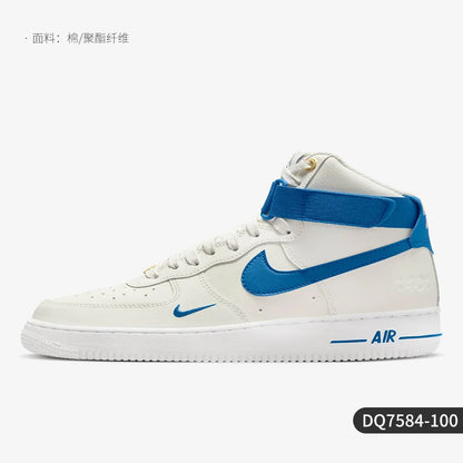 Oryginalne damskie buty skateboardowe Nike Air Force 1 07 Se z wysoką cholewką, oddychające, DQ7584-100