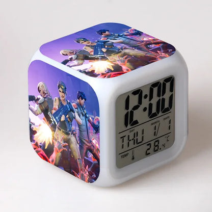 Despertador Fortnite Cute Fashion Cartoon Personalizado Criativo Kawaii Minimalista LED, Presente de Aniversário para Amigos