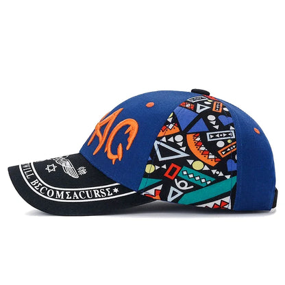 Ny casual mode-baseballkasket med bogstavbroderi og print, udendørs solbeskyttende solskærmshat