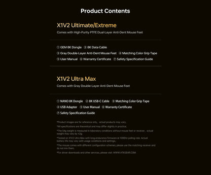 Rato sem fios ATK Blazing Sky X1 V2 Series Dual Mode Paw 3950ultra, taxa de resposta 8k, ergonomia personalizada, rato gaming e e-sport para escritório