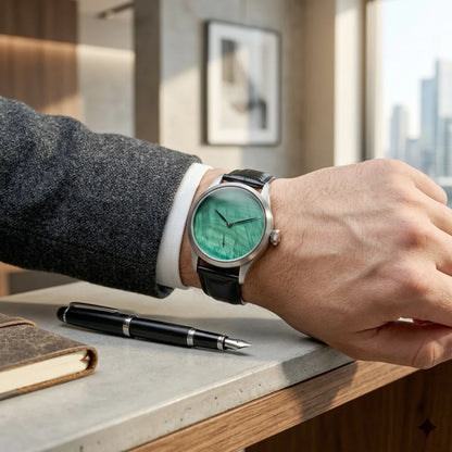 CORGEUT 42mm Custom Logo Watch Men ST3621 Hand Wind Mechanical Green MOP Dial Sapphire Glass Luxury Personalized Wristwatch