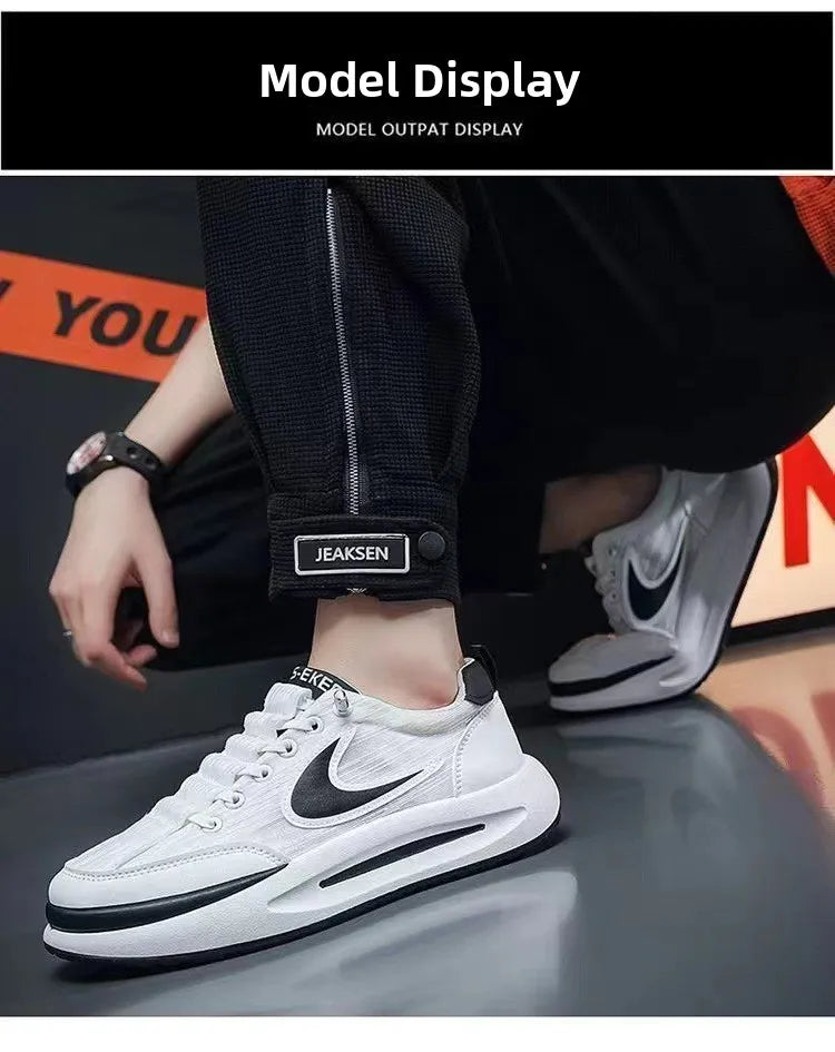 Comfortable Breathable Mesh Sports Shoes Men's Casual Style Lightweight Versatile Plain Color Spring Summer Autumn Seasonal Wear