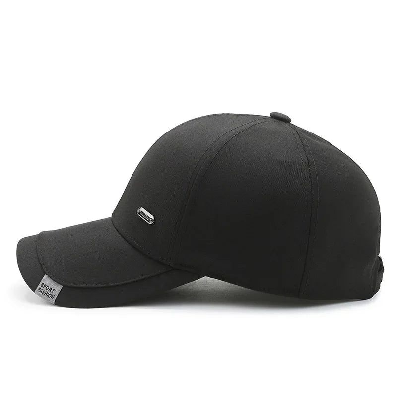 Férfi baseball sapka, kemény tetejű, tavaszi-őszi, nagy fejkerületű, pamut sapka, napvédő, apás sapka, állítható pánttal, horgászsapka