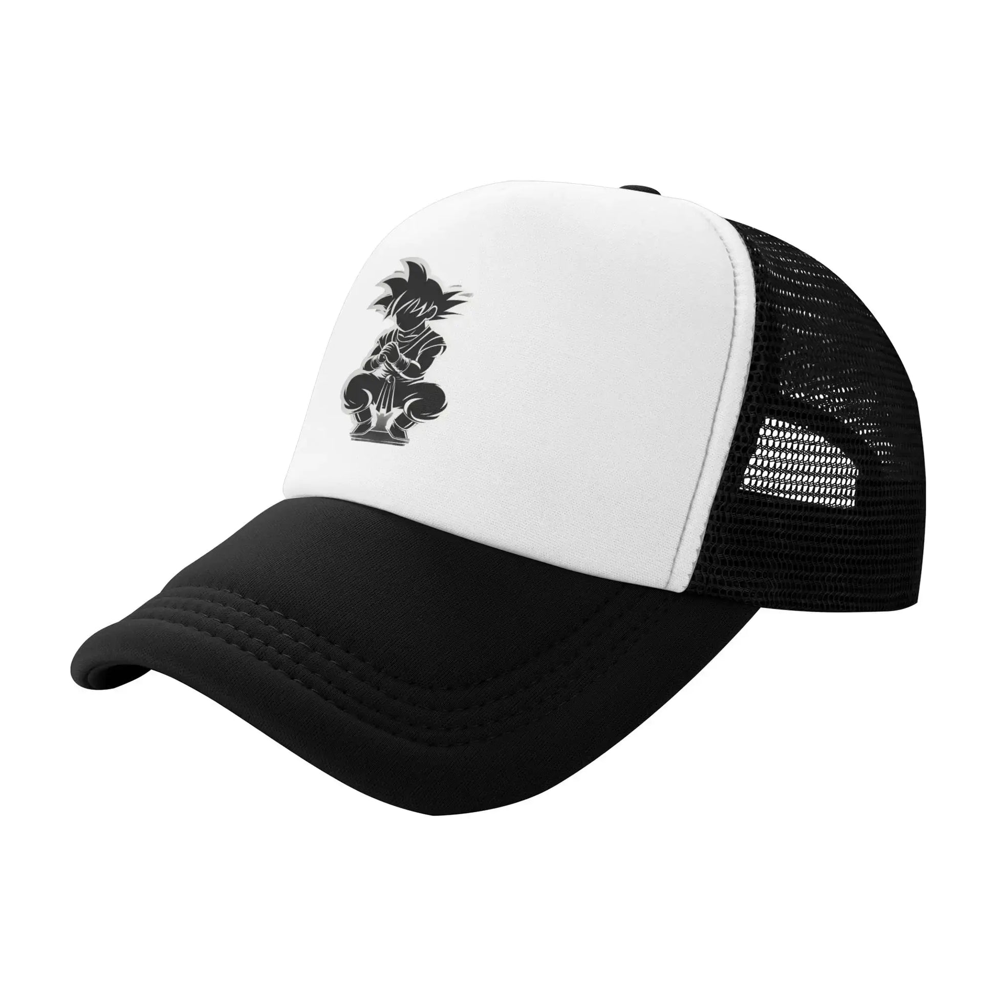 Dragon Ball  Kid Buu Trucker Cap Unisex  Hats Sun Caps Trucker Cap Adjustable Polyester Mesh Baseball Cap Summer, produit gaming premium Fraquane, équipement gamer