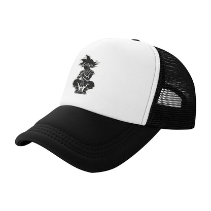 Dragon Ball  Kid Buu Trucker Cap Unisex  Hats Sun Caps Trucker Cap Adjustable Polyester Mesh Baseball Cap Summer, produit gaming premium Fraquane, équipement gamer