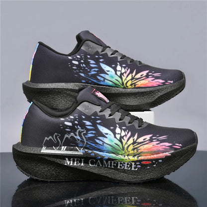 Ténis de Corrida 2026 New Eagle Pattern com Placa de Carbono para Maratona, Ultraleves, Respiráveis e com Amortecimento para Treino Desportivo