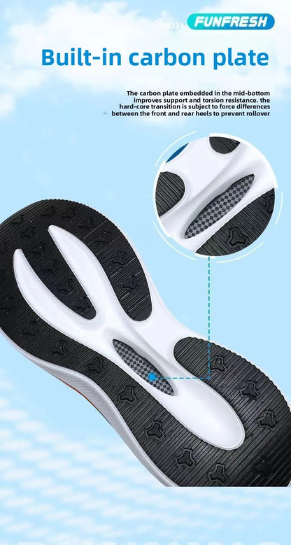 Men's Breathable Running Shoes Summer Hot Sale Of The Season Casual Sporty Fish Thread Soft Bottom Thick Heel Cross-Border St...