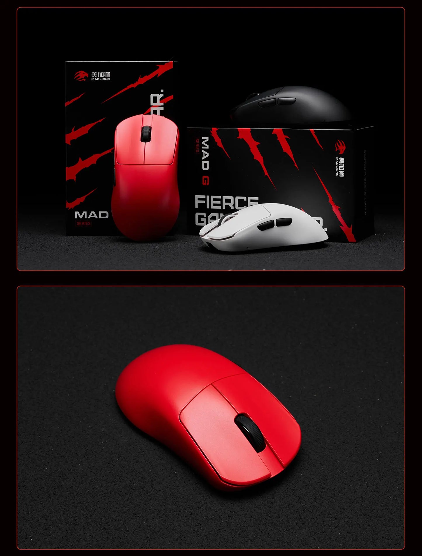 FGG Madlions Mad G Pro Max — oryginalna ultralekka bezprzewodowa mysz gamingowa 8K HZ Dual-Mode o niskim opóźnieniu, PAW3395, akcesoria dla graczy, prezenty