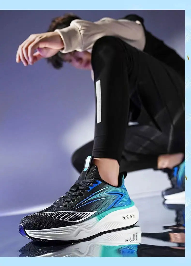Men's Breathable Running Shoes Summer Hot Sale Of The Season Casual Sporty Fish Thread Soft Bottom Thick Heel Cross-Border St...