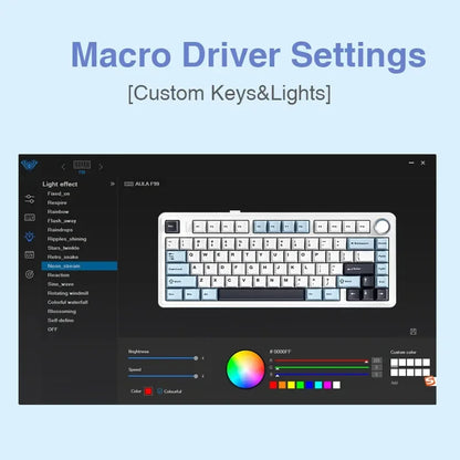 AULA F75 Mechanical Keyboard Wired/2.4G Wireless/Bluetooth RGB PBT 75% Layout OEM Profile Gasket Customized PC Gaming Keyboard