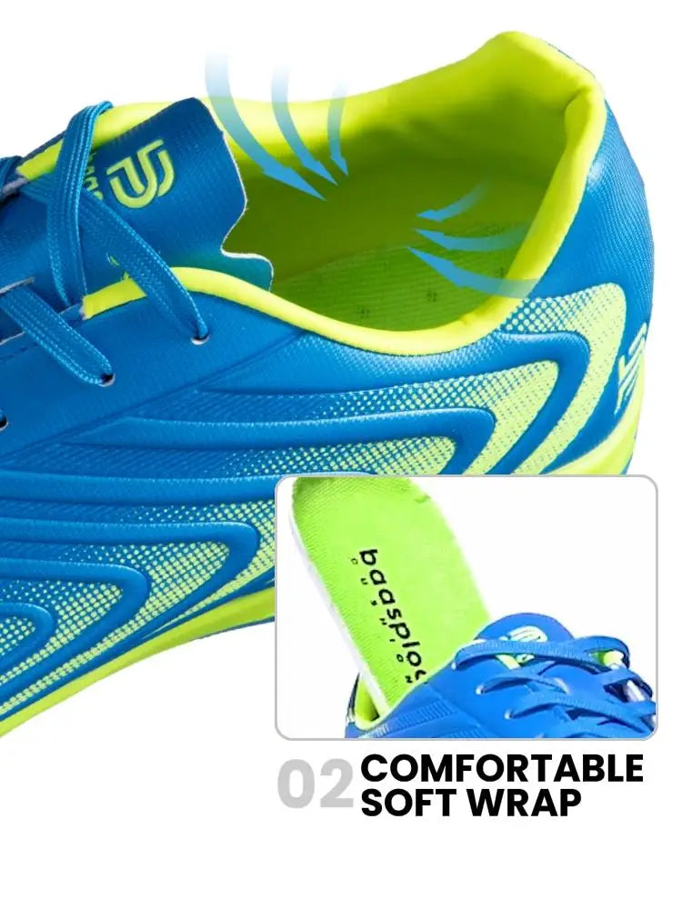 Baasploa Men Football Shoes Brand Comfort Lightweight Turf Training Soccer Shoes Professional Male Soft Sneakers Non-Slip