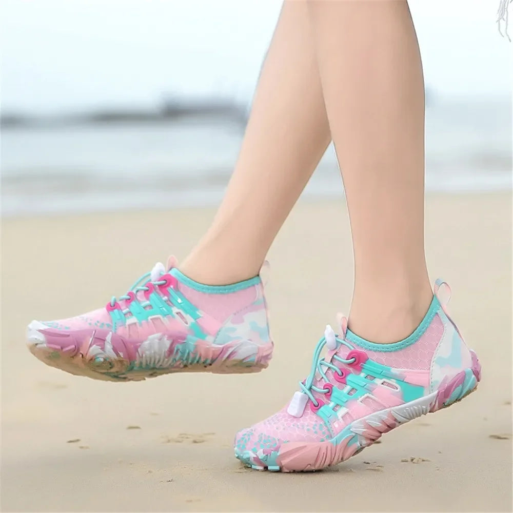 New 12 Colors Water Shoes Kids Summer Beach Five Fingers Barefoot Swimming Aqua Shoes Quick Dry Seaside River Children Sneakers
