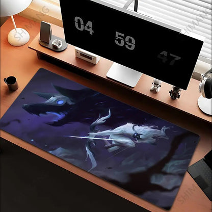 League of Legends Kindred -hiirimatto, suuri pelihiirimatto, tietokone, anime-tyttö, pöytämatto, kannettavan tietokoneen lisävarusteet, pelaaja, XXL-näppäimistömatto
