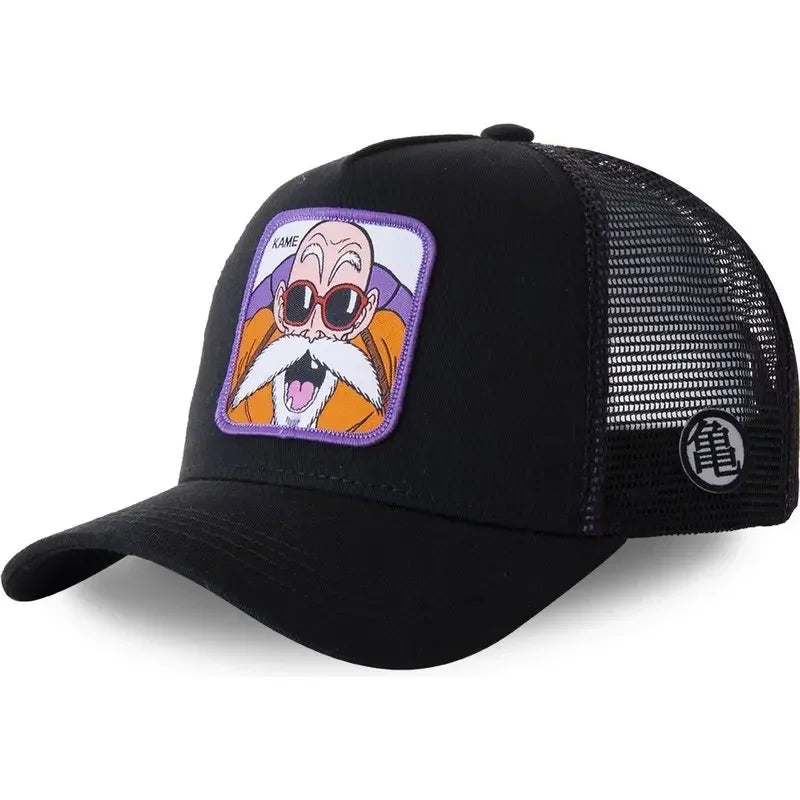 Dragon Ball Son Goku Cap Baseball Cap Summer Travel Peaked Cap Men's Embroidery Hip-Hop Sun Visor Adjustable Trucker Mesh Cap