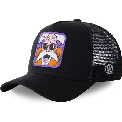 Dragon Ball Son Goku Cap Baseball Cap Summer Travel Peaked Cap Men's Embroidery Hip-Hop Sun Visor Adjustable Trucker Mesh Cap