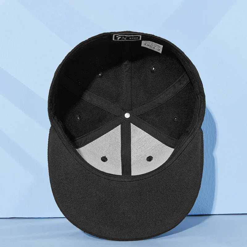 Oversize Large Fitted Caps Big Bone Man Plus Size Blank Baseball Cap Plain Back Closed Sport Hat Men Woman Flat Bill Solid Hats