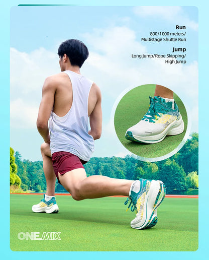 ONEMIX Carbon Plate Running Shoes for Men Shock Absorption Ultra-light Sports Shoes Rebound Outdoor Women Marathon Sneakers