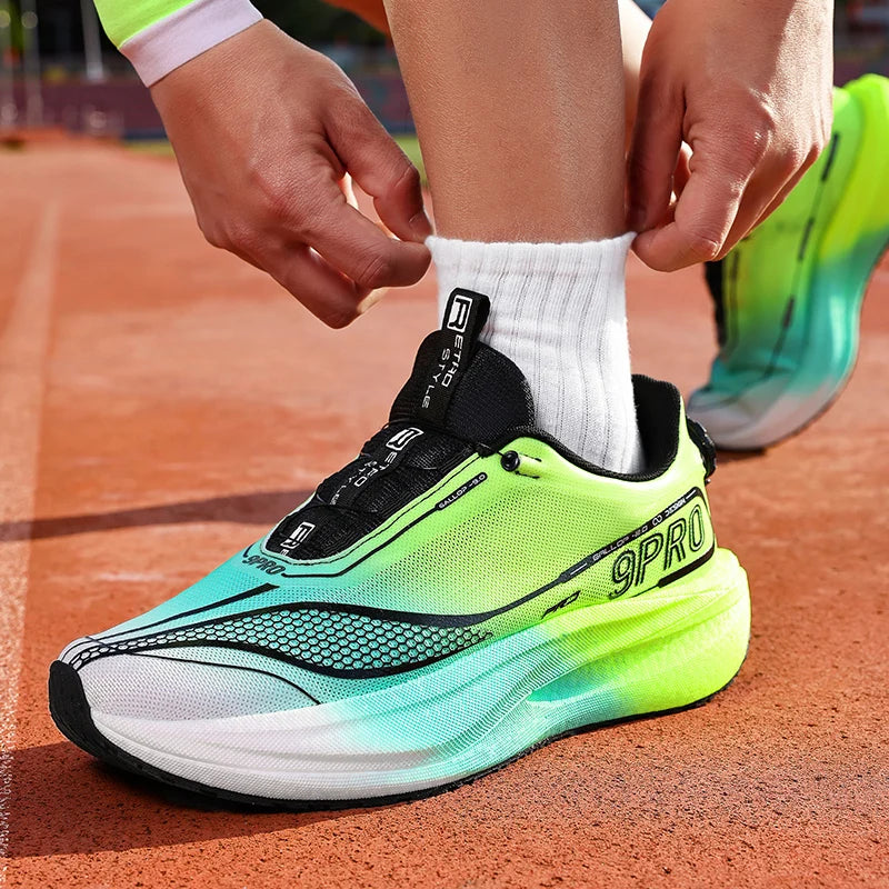 Sapatilhas desportivas unissexo com sola macia, leves, de fundo plano, para competição e treino, 2026, novas sapatilhas de corrida com absorção de impacto