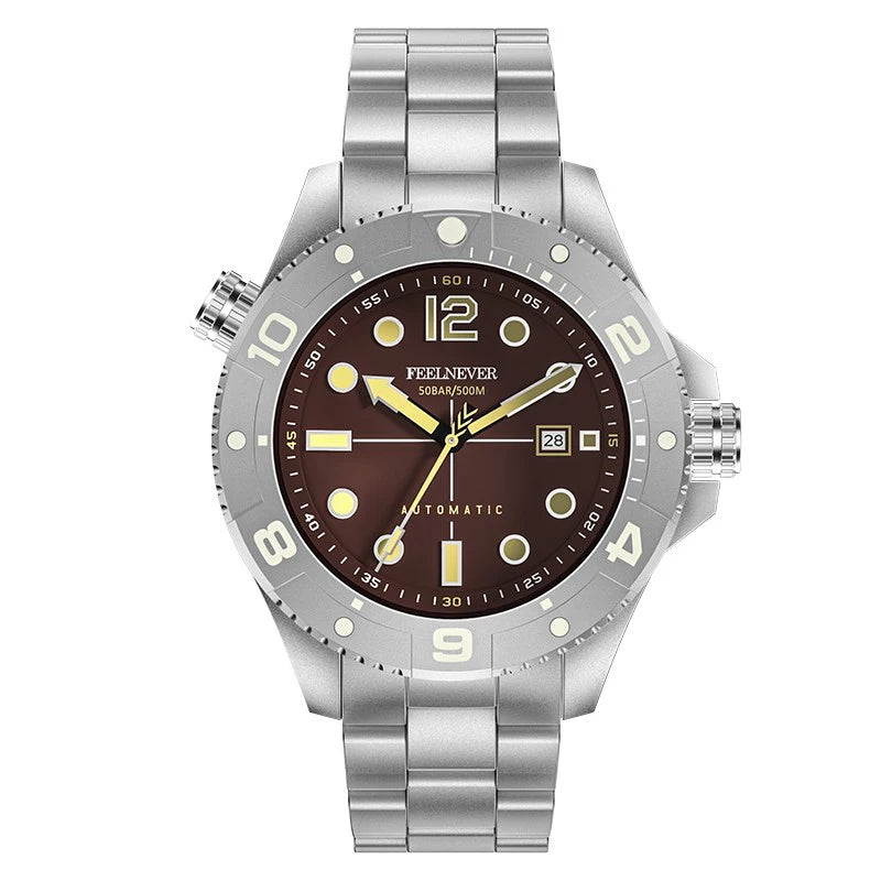 FeelNever Top Brand Luxury Mechanical Watch Profession Casual Sport Stainless Steel Automatic Men's Watches Fashion Wristwatches