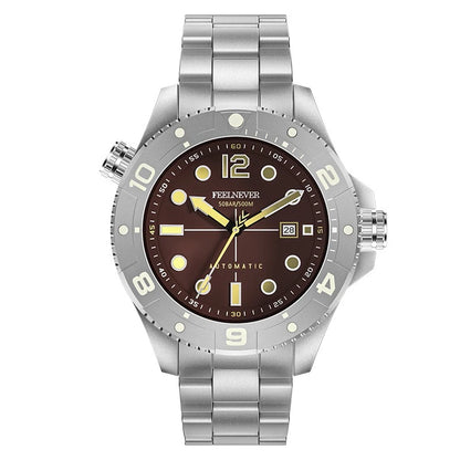 FeelNever Top Brand Luxury Mechanical Watch Profession Casual Sport Stainless Steel Automatic Men's Watches Fashion Wristwatches