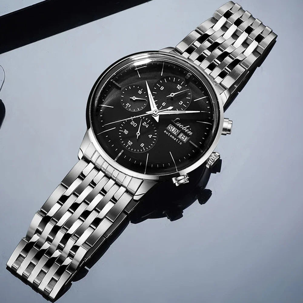 Relógio de Luxo para Homem, Automático Mecânico, de Corda Automática, Business, em Aço Inoxidável, Luminoso, Relojes Para Hombre 2020