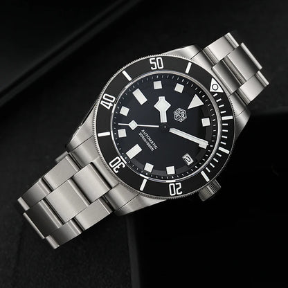 San Martin Grade 5 Titanium Watch SN0121TD PT5000/ST2130 Automatic Movement Watch 300M Waterproof Adjustable Clasp Wristwatch