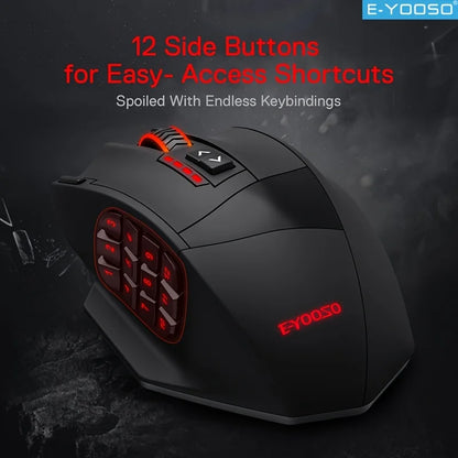E-YOOSO RGB Wired Gaming Mouse 16400 DPI Ergonomic Gaming Mouse with Programmable Macro, Optical RGB Gaming Mouse for PC, Laptop & Office