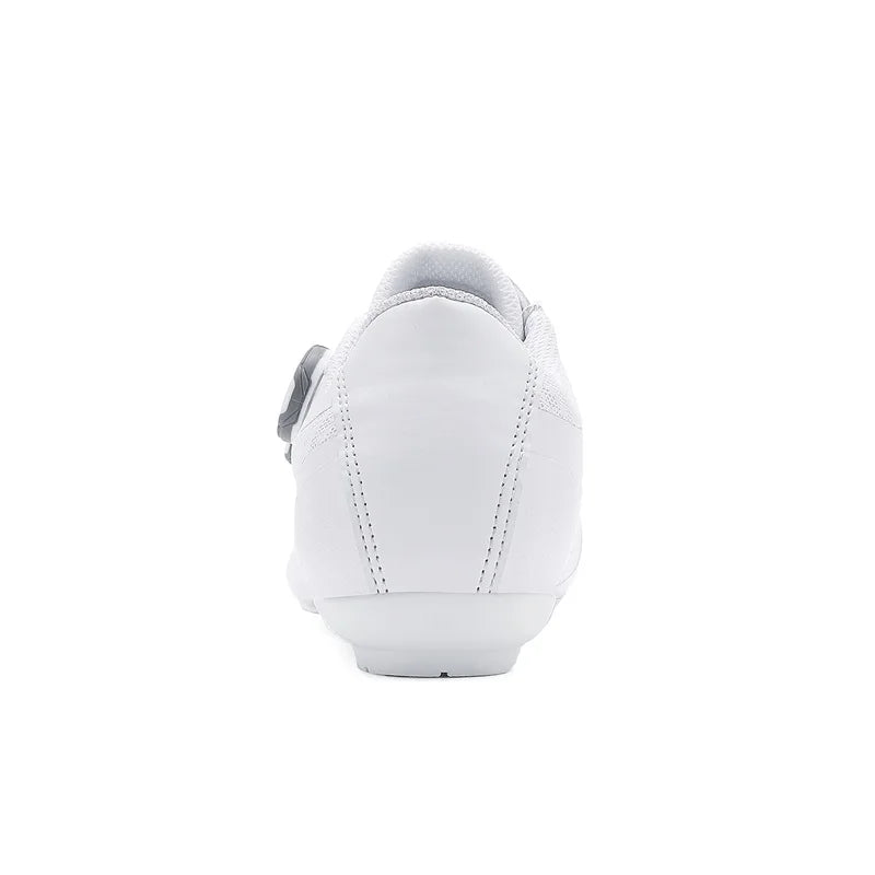 Speed Cycling Sneaker Men's Road Cycling Shoes Cleat Shoes Spd Shoes Cycling Flat Pedal Shoes Man Bike Outdoor Footwear White