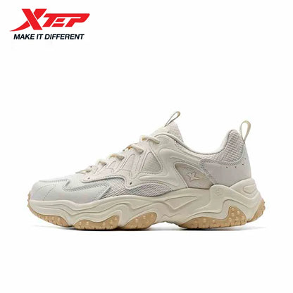 Xtep casual shoes 2025 spring and summer lightweight sports shoes with thick sole, fashionable street style sneakers 875319320004