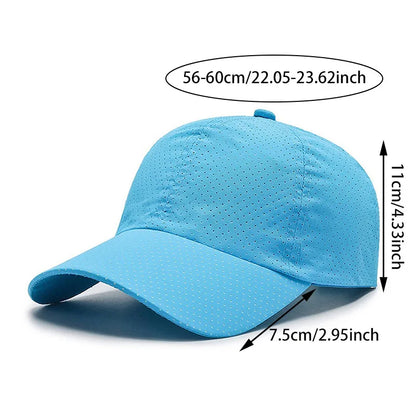 Casquette de soleil à séchage rapide pour femme, casquette de sport décontractée pour homme, casquette de baseball grande taille 60-65 cm, casquette à visière ajustable, casquette à visière