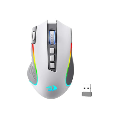 Rato Gaming Redragon M612 PRO RGB BT 2.4G, ótico sem fios 8000 DPI, 9 botões programáveis, 7 modos retroiluminados, B