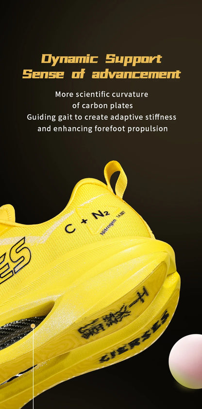 CIERSES Men's Carbon Plate Running Shoes Nitrogen Air Cushion Shock Absorption Stable Training Sports Shoes