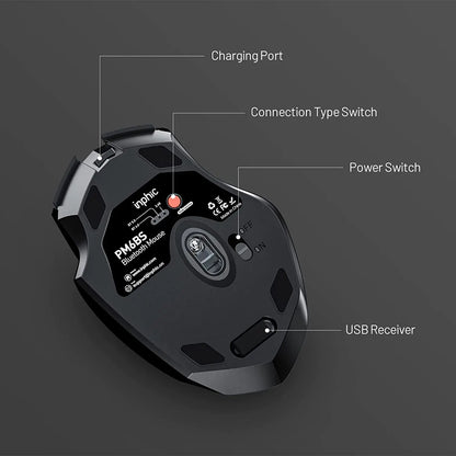 INPHIC A1 Bluetooth Wireless Mouse Rechargeable Tri-Mode 2.4G Optical Mouse for Laptop, Mac, PC, Tablet & Mobile with 1600 DPI