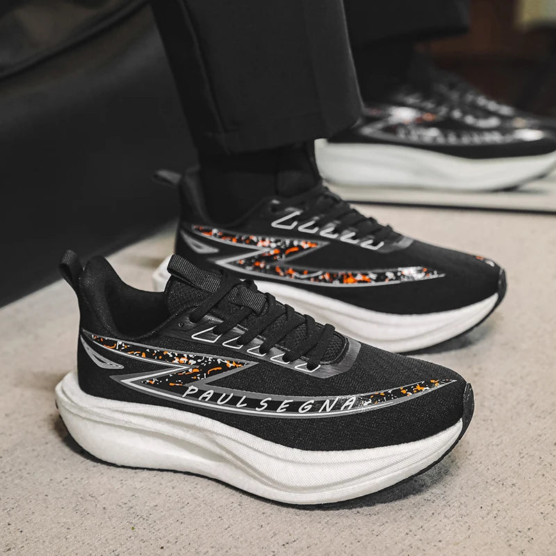 Men Running Shoes Professional Marathon Comfortable Breathe Mesh Sneakers Daily Fitness Anti Slip Shock-absorbing Jogging Shoes