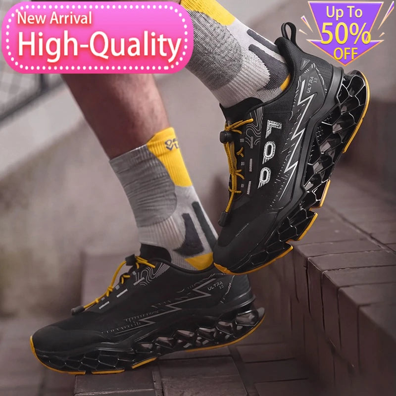 Summer Hot Selling Professional Mens Sports Shoes Marathon 3D Printed Sole Running Shoes Foot Protecting Commuting Walking Shoes
