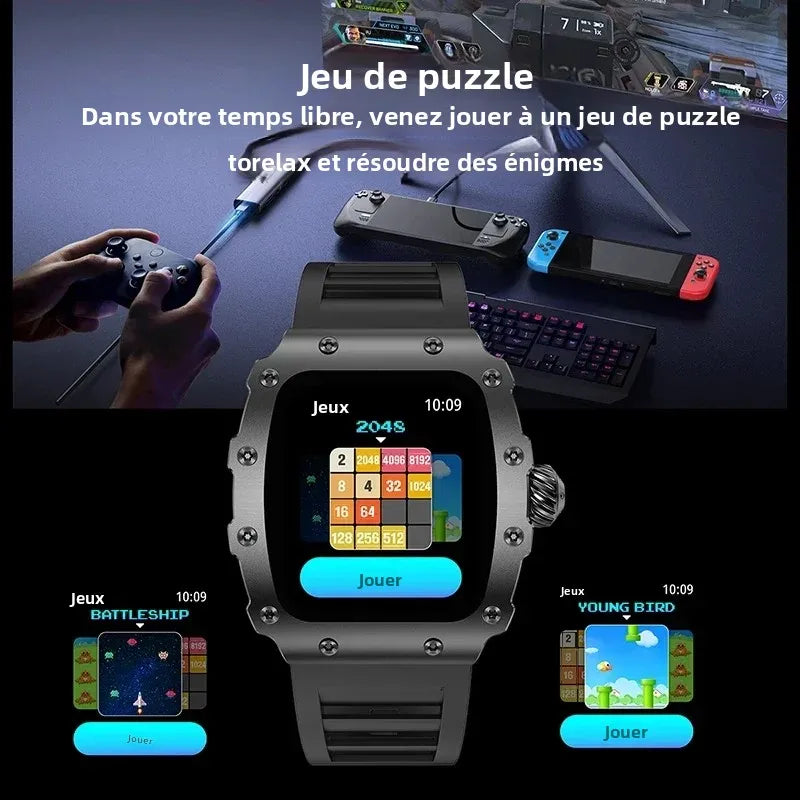 New Trend Smart Watch 1.76 inch AMOLED 3D Dynamic Dial IP67 Waterproof Bluetooth Call NFC Voice Assistant Men Sports Smartwatch